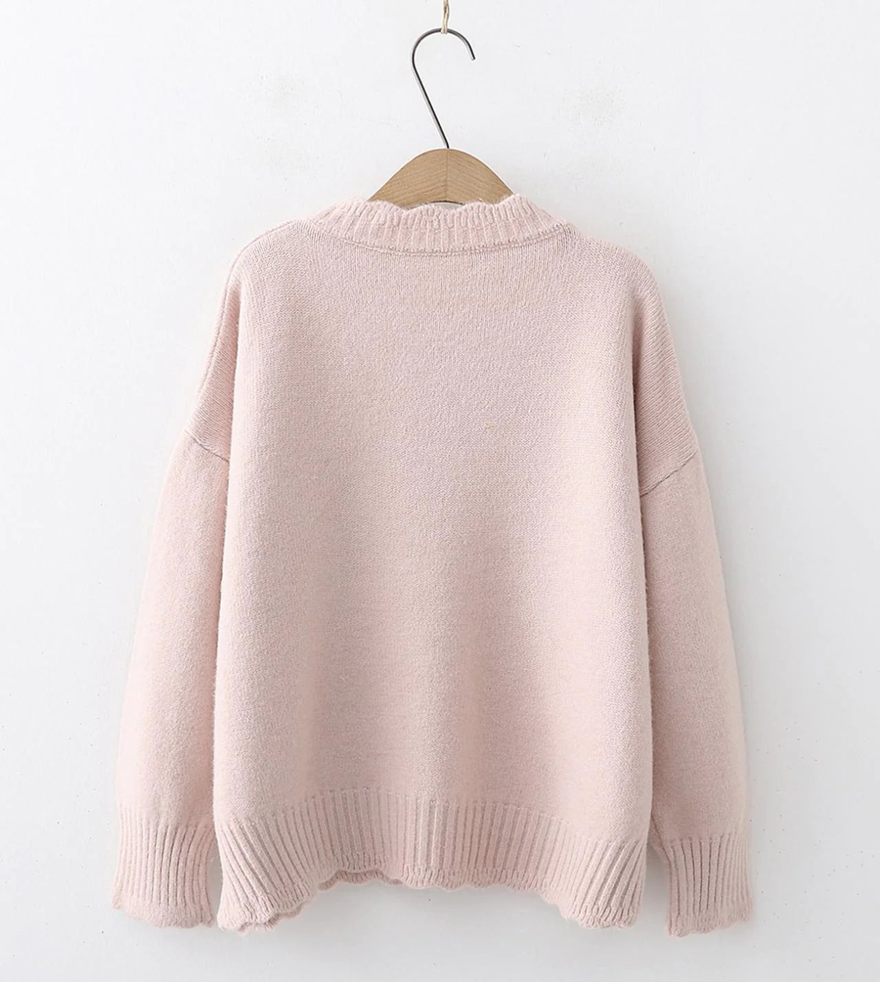 Simple round neck sweater long sleeve sweater     S2547