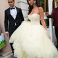 Yellow Tulle Sweetheart A-Line Long Prom Dress      S3328