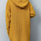 Women's Sweater Cardigan Cable-Knit Longline Hooded Cardigan     S2779