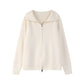 Double Zipper Lapel Polo Neck Turtleneck Sweater    S2748