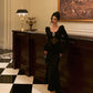 Black sexy diamond dress for women long evening dress    S5501