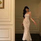 lace suspender dress summer new sexy mermaid long party dress     S5635
