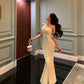 Suspender dress women summer new French mermaid party dress     S5707