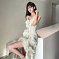 Irregular sexy ruffled dress for women new summer style fairy long dress    S5866