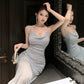 Birthday party dress luxury mermaid suspender dress    S5842