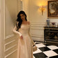 White long-sleeved dress for women long party dress    S5615