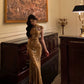 Cheongsam dress women summer new design mermaid long party dress      S5579