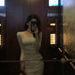 Square neck knitted dress for women new style party dress     S5585