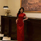 New Chinese style red cheongsam dress women evening party dress    S5509