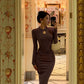 Purple cheongsam dress for women new style party dress     S5620