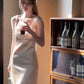 Engagement dress diamond satin party dress     S5867