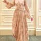 luxury V-neck sequined dress design puff sleeve long party dress    S6060