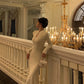 Knitted dress women new gentle style mermaid long party dress     S5595