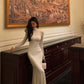 Knitted mermaid dress women new French long party dress      S5575