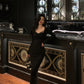 Black long-sleeved dress for women new design party dress    S5528