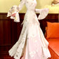 shimmering printed chiffon dress women 2025 long evening dress    S6043
