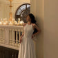 White halter neck dress for women new style A-line long dress party dress     S5687