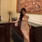 Floral halter neck dress for women new style party dress    S5613