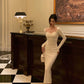 long-sleeved dress for women new design party dress    S5529