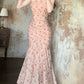 Women's printed cheongsam dress new style mermaid party dress   S6134