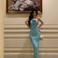 Rose halter neck sexy dress summer new party dress    S5606