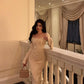 Gentle square neck dress for women new style party dress     S5668