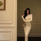 Knitted long-sleeved dress for women new style gentle long dress      S5577