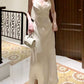 Fashion evening dress white long dress       S6001