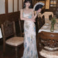Sleeveless long dress women's summer new style party dress      S5882
