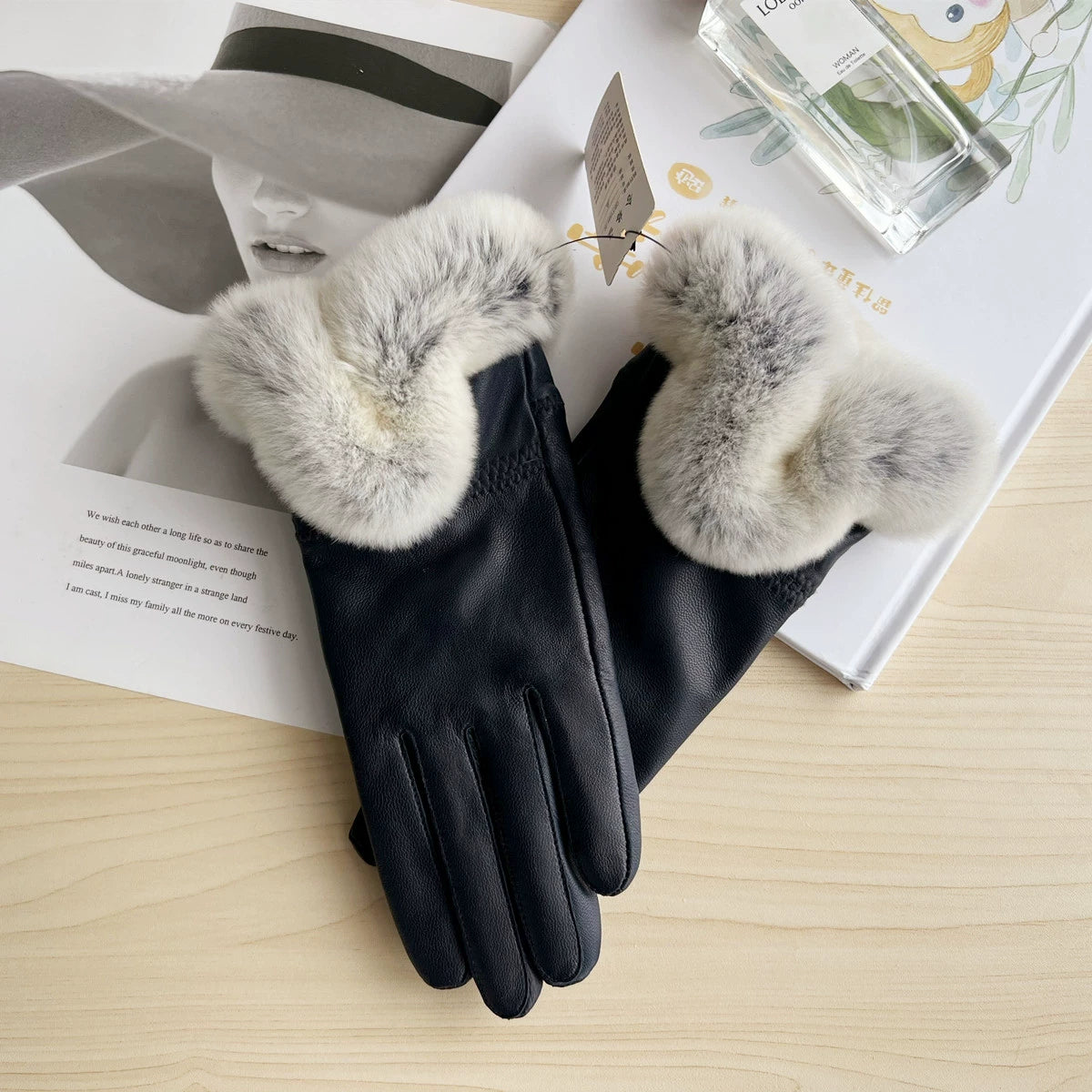 leather gloves for women winter leather gloves windproof       S6208