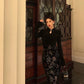 Velvet embroidered cheongsam dress for women new style national style party dress     S5694