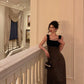 Square neck suspender dress new style party dress    S5600