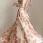 Birthday dress luxury seaside vacation halter neck suspender floral dress summer new style    S5841