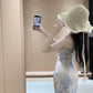 Retro painting sexy mermaid dress long party dress      S5874