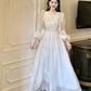 embroidery dress long sleeve evening party dress     S5954