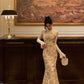 Bamboo embroidery cheongsam dress for women new elegant party dress     S5703