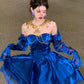 blue dress French style fairy princess dress birthday dress      S5752