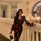 velvet dress for women new style romantic style long dress party dress     S5675
