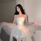 Birthday party dress princess strapless dress       S5836