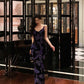 Velvet suspender dress summer new butterfly mermaid party dress    S5609