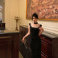 Elegant black cheongsam dress for women new style party dress     S5706