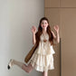 Holiday style outfit suit casual fashion sleeveless vest a-line short skirt two-piece suit 2025 R0839