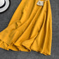 Holiday long dress cross strap backless solid color seaside medium-length swing fairy dress R2311