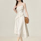 French high-end white thin sun protection shirt new cardigan with suspenders R1961
