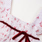 Strawberry jam floral suspender dress 2025 new style gentle style waist slimming short skirt R0134