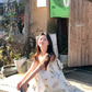 Sleeveless vest floral dress beautiful holiday style loose temperament long dress R0753
