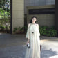 Off-the-shoulder dress, relaxed French long skirt R0552