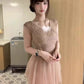 Gentle temperament v-neck sleeveless top mesh skirt beautiful two-piece suit R0870