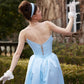 French Princess Series Satin Herringbone Dress R5107