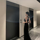 Birthday dress high-end dress high-end niche temperament lady black halter dress R1816